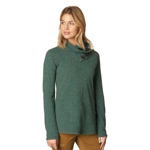 Prana Ebba Sweater -Teal/Large - Wool Blend - Picture 1 of 8